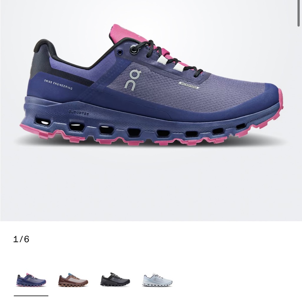 On Cloud trail running shoes (waterproof), new without box.